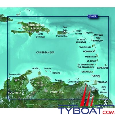Garmin bluechart g2 vision vus030r southeast caribbean 2